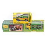 (3) Die-Cast Metal John Deere Dealership Trucks