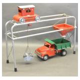 Original Tonka Aerial Sand Loader With Dump Truck