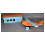 Original Schieble Airplane With Hangar