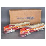 Unique Art Rock Island F-3 Electric Engine Trains