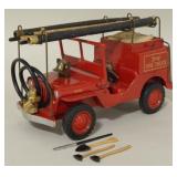 Al-Toy Die Cast  Willys Jeep Fire Truck