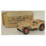 Al-Toy Die Cast  Aluminum Jeep In Original Box