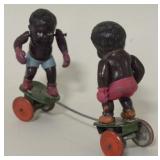 Vintage Celluloid Wind up Boxers