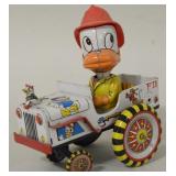 Linemar Toys Fire Cheif Donald Duck Wind Up
