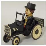 Marx Tin Litho Wind-up Charlie McCarthy Crazy Car