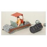 Marx Battery-Op Tin Litho Flinstones Car