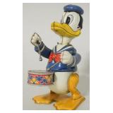 Line Mar Tin Litho Windup Donald Duck The Drummer