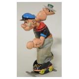 Line Mar Tin Litho Windup Roller Skater Popeye