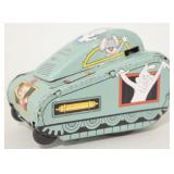 Line Mar Tin Litho Wind Up Casper Rollover Tank