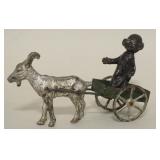 Kenton Cast Iron Yellow Kid In Goat Cart