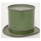 Early Tin Top Hat Bank