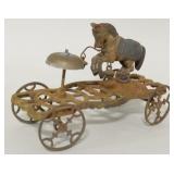 Gong Cast Iron Trick Pony Bell Ringer Toy No.39