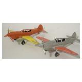 Two Hubley Flying Circus Airplanes