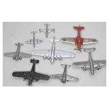 Eight Pressed Steel Miltary Airplanes