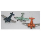 Three Cast Iron Hubley/Arcade? Airplanes