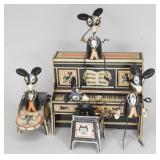 Marx Tin Litho Wind Up Merrymakers Piano and Mouse