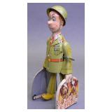 Unique Art Tin Litho Wind Up GI Joe And K-9 Pups