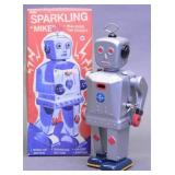 Schylling Tin Litho Wind Up Sparkling Mike Robot