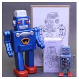 Two Schylling Tin Litho Robot