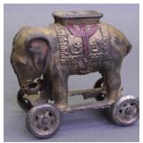 A.C Williams Elephant on Wheels Bank