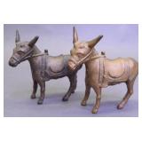 Lot Of 2A.C Williams Cast Iron Small Donkey Bank