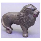 Cast Iron Quilted Lion Bank