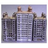 Lot Of 3 A.C Williams Cast Iron Skyscraper Banks