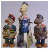 Lot Of Three Tin Litho Wind Up Popeyes
