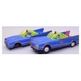 Lot Of Two ASC Toys Tin Litho Batmobile