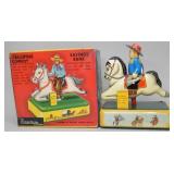 Cragstan Toys Tin Litho Galloping Cowboy