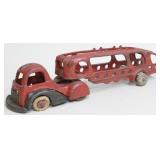 Cast Iron Car Hauler Truck