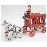 Early Cast Iron Overland Circus Wagon