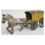 Cast Iron Horse Drawn Ice Wagon