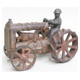 Cast Iron Tractor With Driver