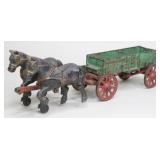 Arcade Cast Iron McCormick Horse Drawn Wangon