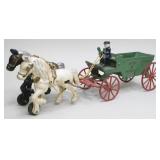 Kenton Cast Iron Horse Drawn Sand & Gravel Wagon