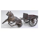 Carpenter Cast Iron Horse Drawn Wagon