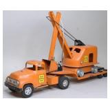 Tonka Lowboy Truck With Steam Shovel