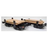 Two Buddy "L" Outdoor Train Flat Cars
