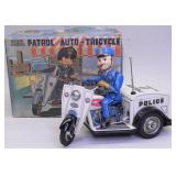 T.N Toys Tin Litho Patrol Auto-Tricycle