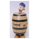 J.Chein & Co. Tin Litho Popeye In Barrel  Wind Up