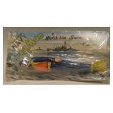 J Chein Tin Litho Windup Navy Frog Man