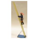 1930s Marx Smokey Joe Climbing Fireman Tin Litho