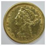 1881 $5 Liberty Head Half Eagle Gold Coin