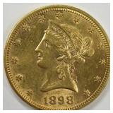 1908 $10 Liberty Head Eagle Gold Coin