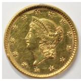 1852 $1 Liberty Head Gold Dollar Coin