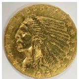 1912 $2.50 Indian Head Quarter Eagle Gold Coin