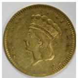 1856 $1 Indian Princess Dollar Gold Coin