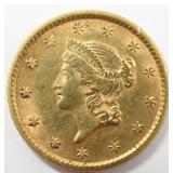 1853 $1 Indian Princess Dollar Gold Coin