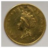 1854 $1 Indian Princess Dollar Gold Coin